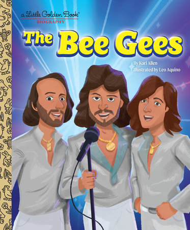 a little golden book about the bee gees with cartoon picture of the bee gees group