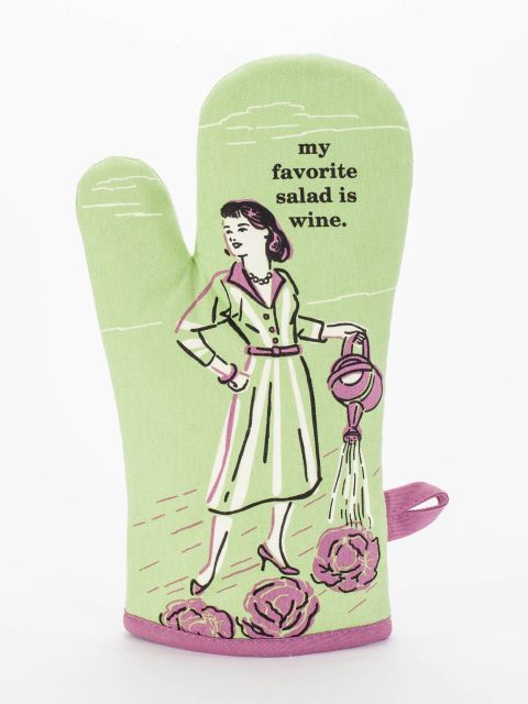 My Favorite Salad Is Wine Oven Mitt by Blue Q