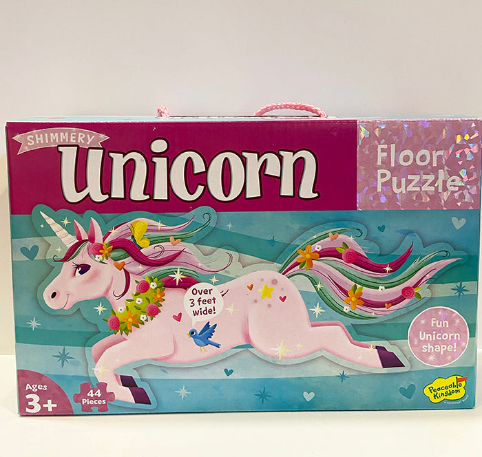 Shimmery Unicorn Floor Puzzle