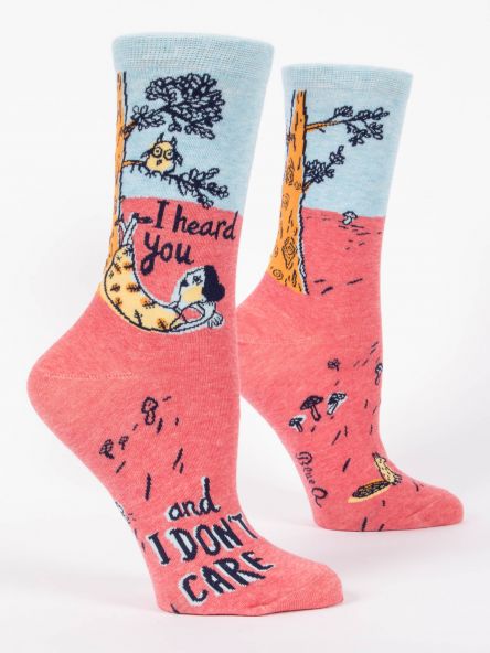 I HEARD YOU AND I DON'T CARE W-CREW SOCKS by Blue Q