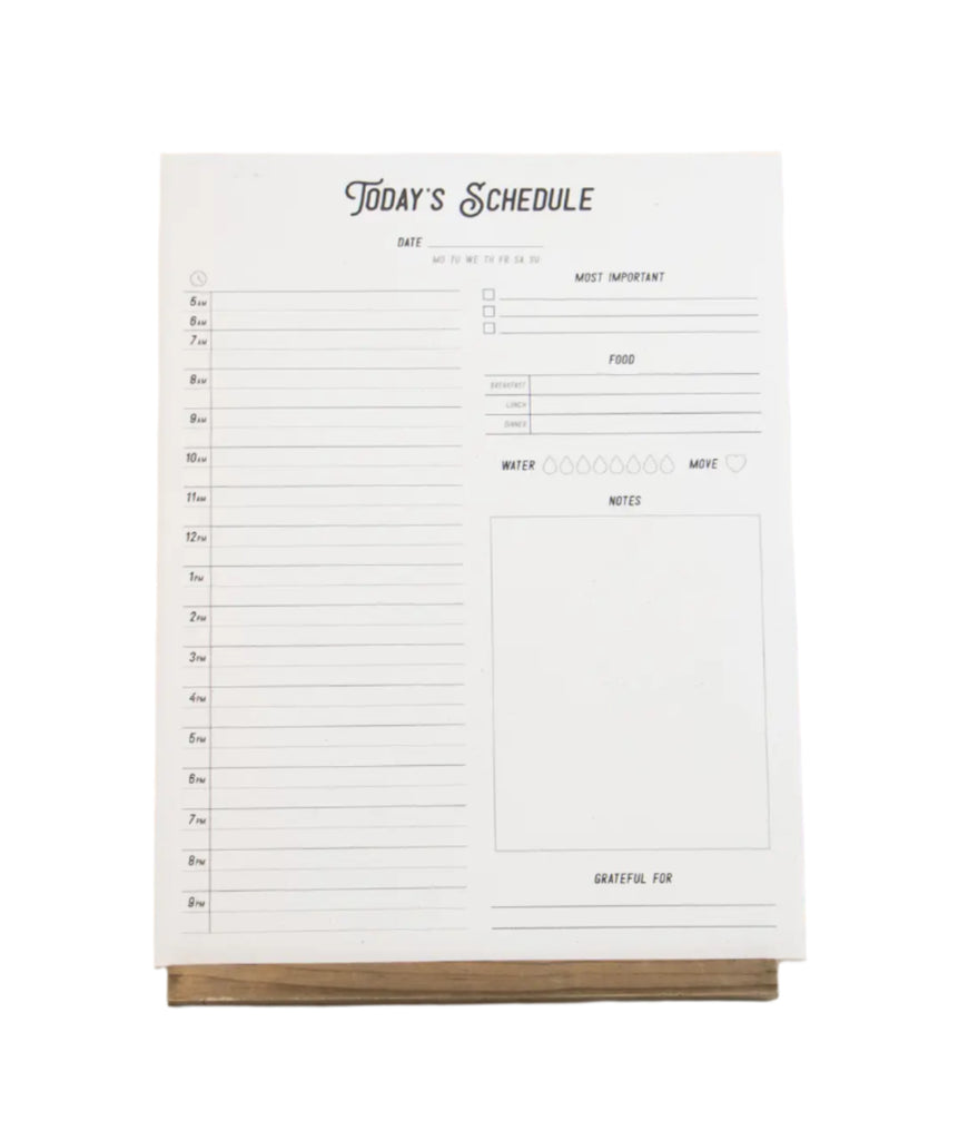 Today's Schedule Notepad