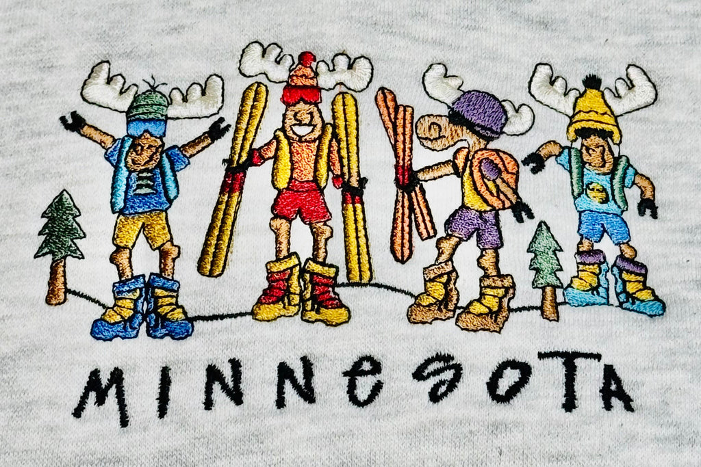 MN Moose Skiers Crewneck