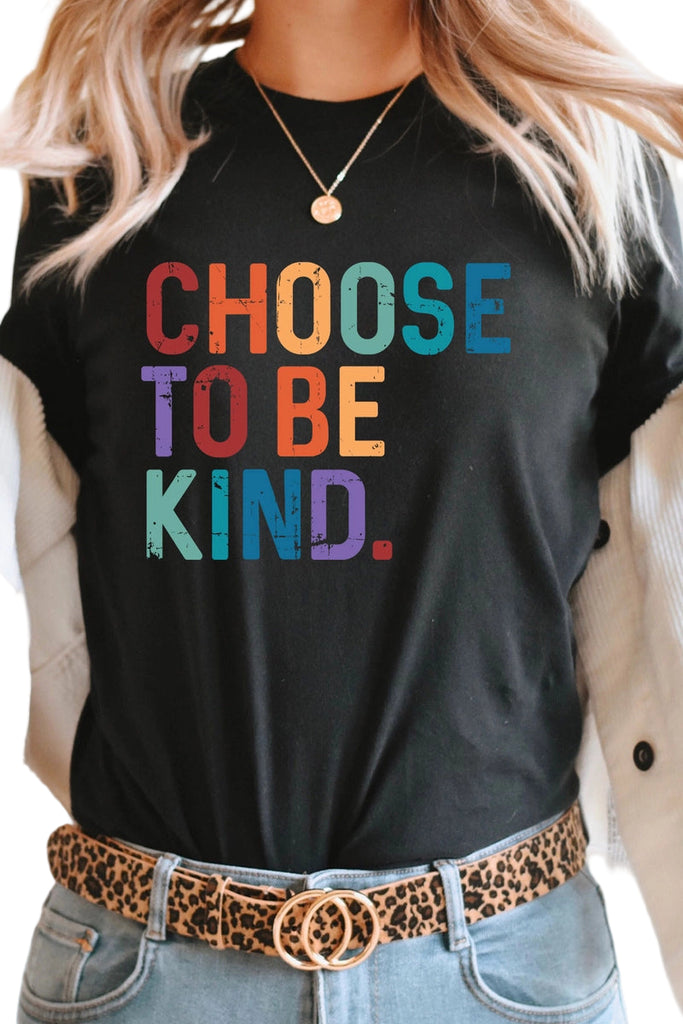 Choose To Be Kind Black Tee