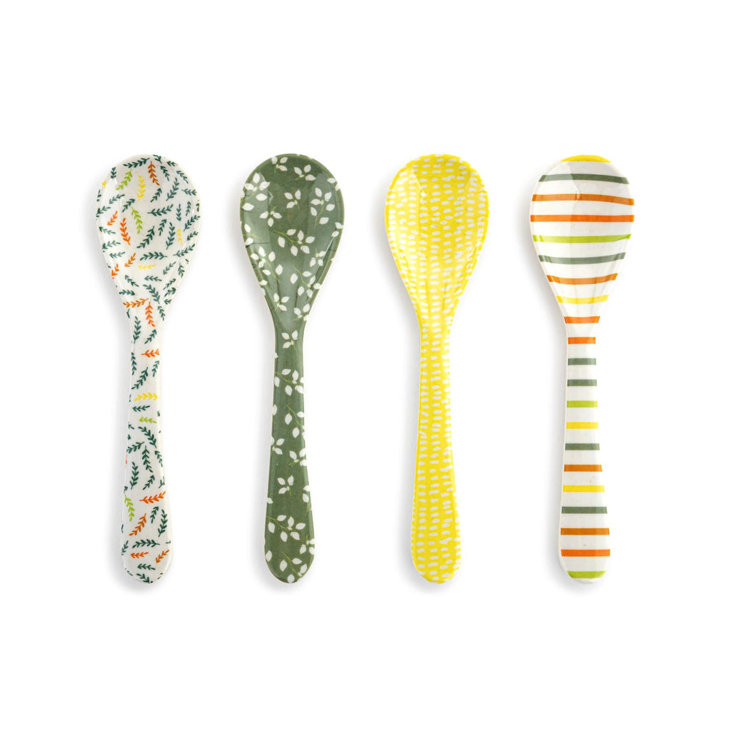 Warm Tones Bamboo Melamine Spoons Set
