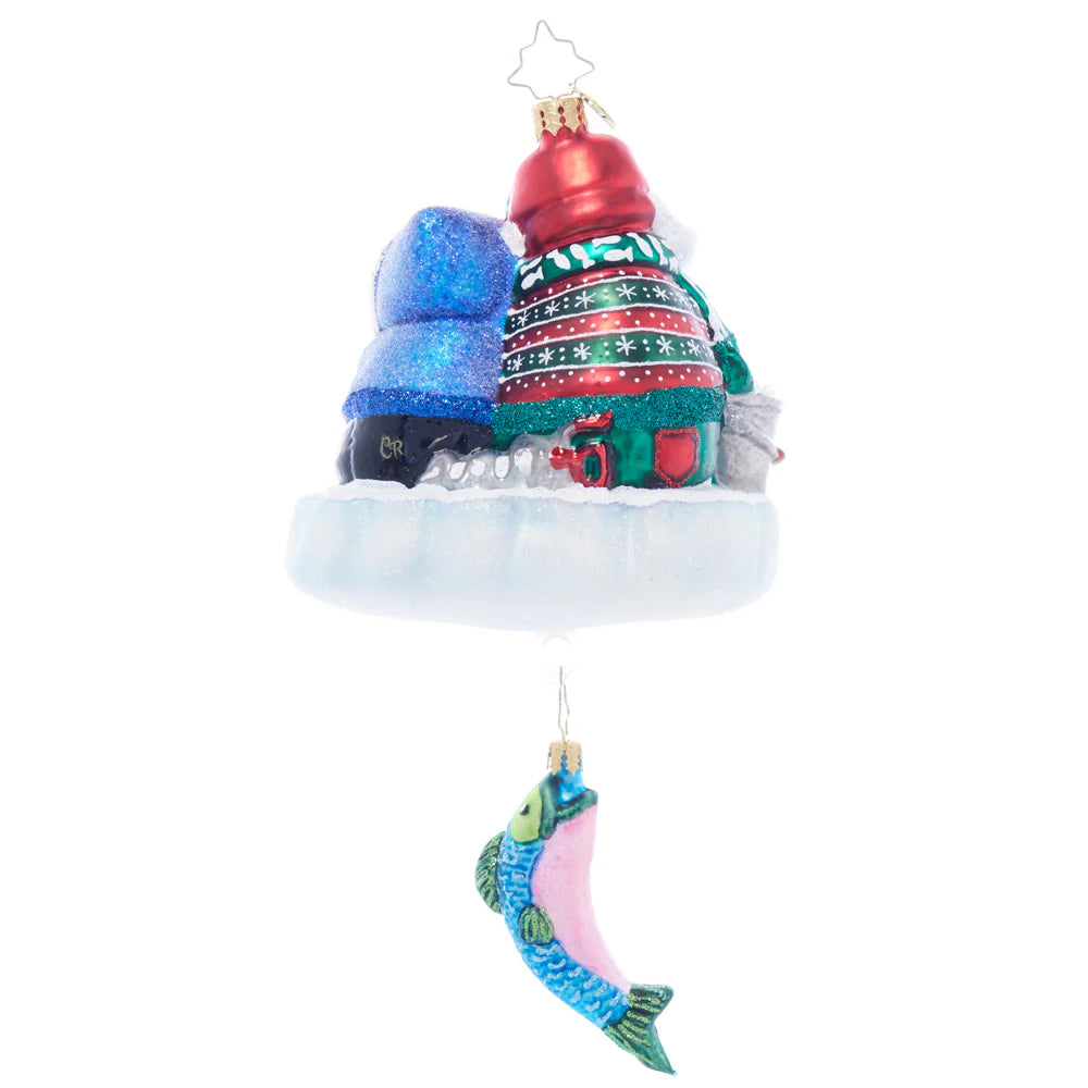 Ice Fishing Snow Pals ornament