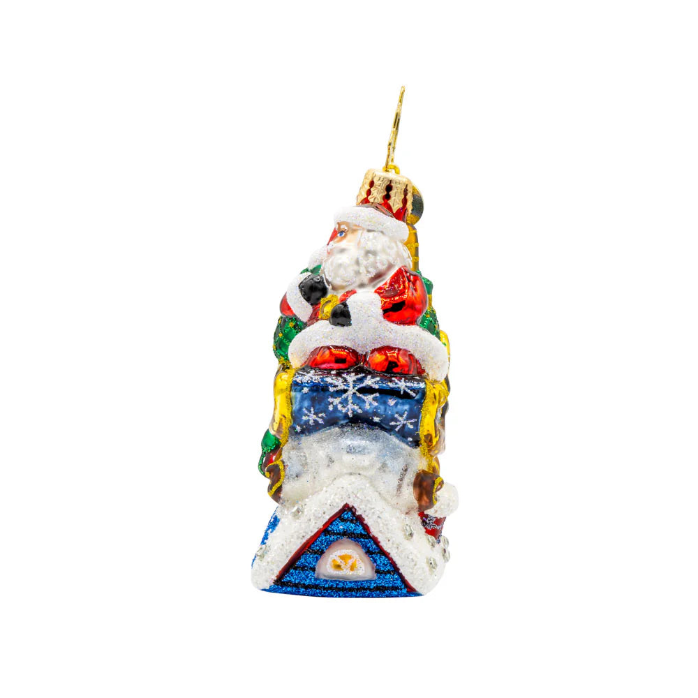 Rooftop Parking Santa 2025 ornament