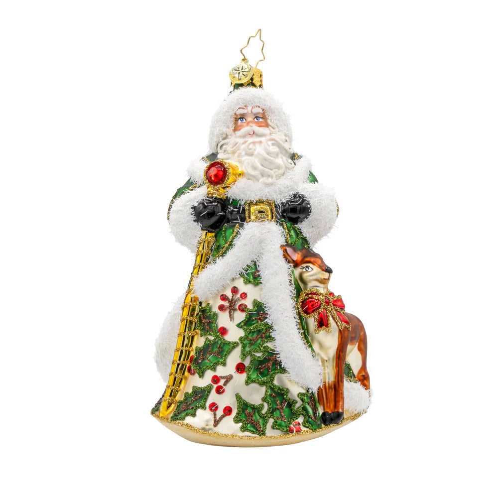 Deerly Beloved Santa ornament