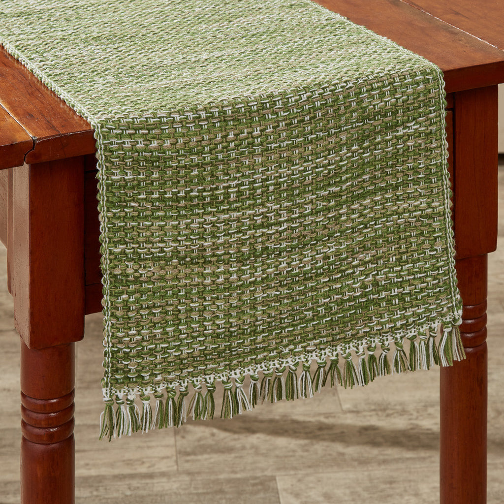 Evergreen Basketweave Table Runner  Park Designs   