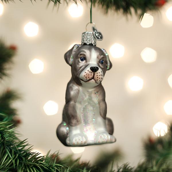 Pitbull Pup Ornament  Old World Christmas   