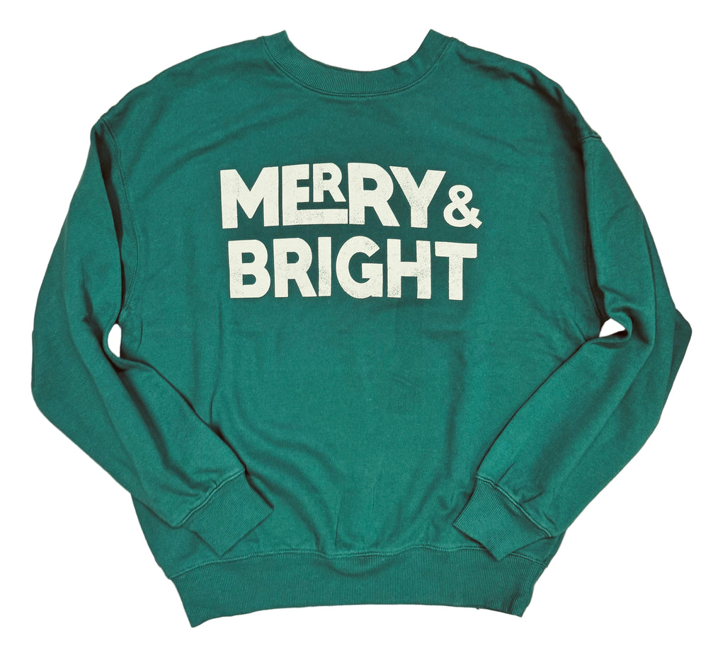 Green Merry & Bright Sweatshirt