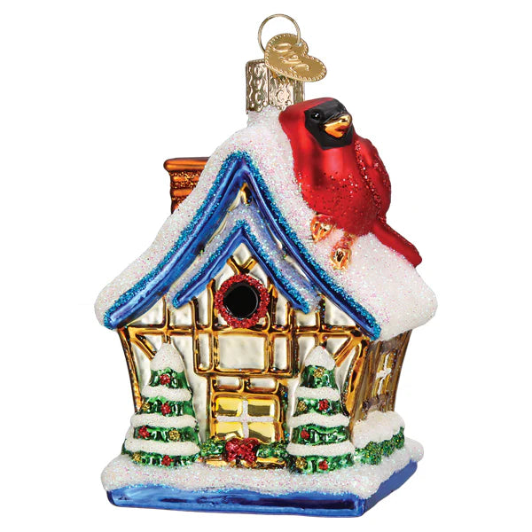 Cardinal Birdhouse Ornament  Old World Christmas   