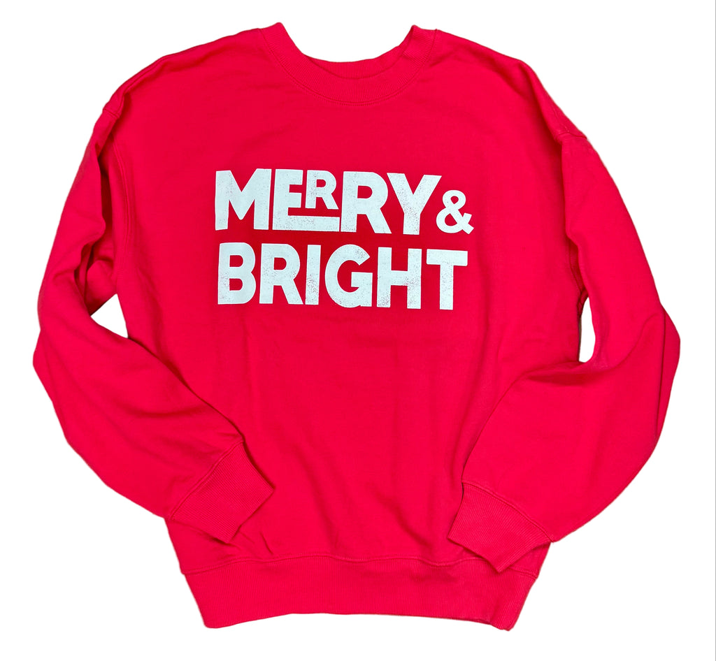 Red Merry & Bright Sweatshirt