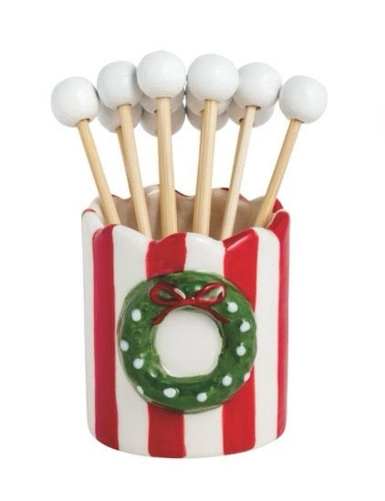 Wreath Christmas Toothpick Holder