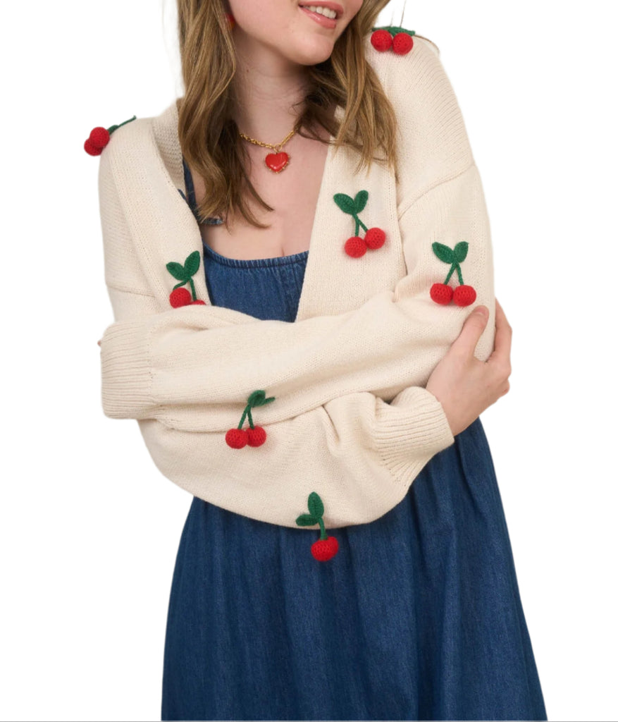 Crochet Cherry Cardigan