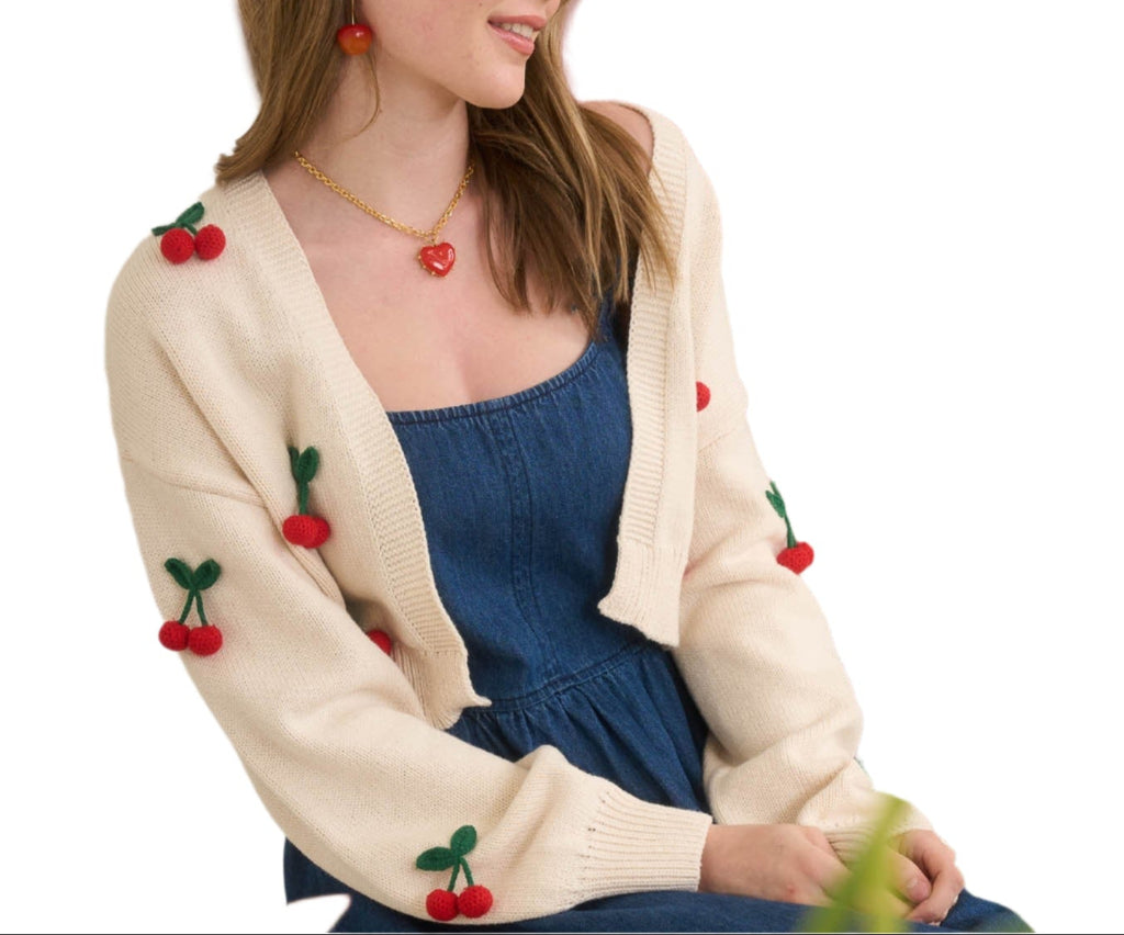 Crochet Cherry Cardigan