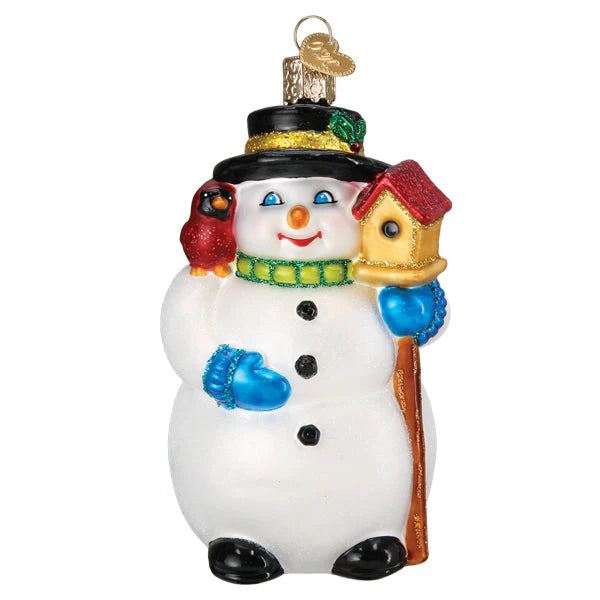 Snowman with Cardinal Ornament  Old World Christmas   