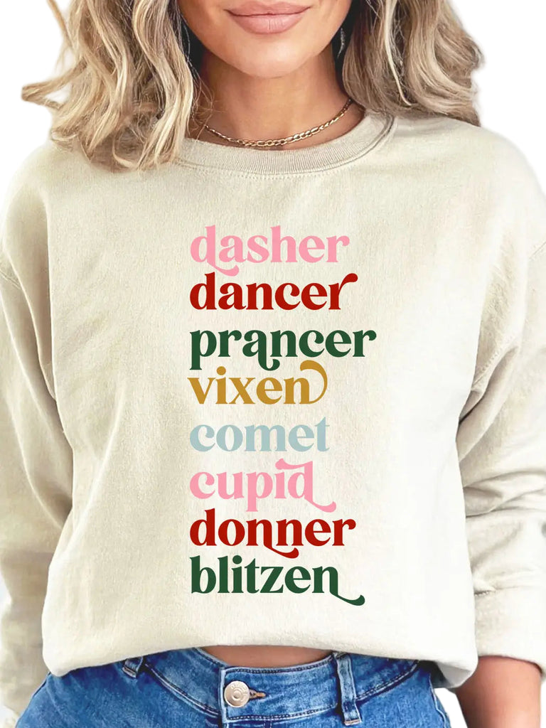 Reindeer Names Sweatshirt