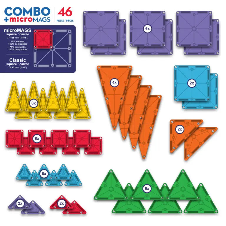 Magna-Tiles 46pc Combo Set