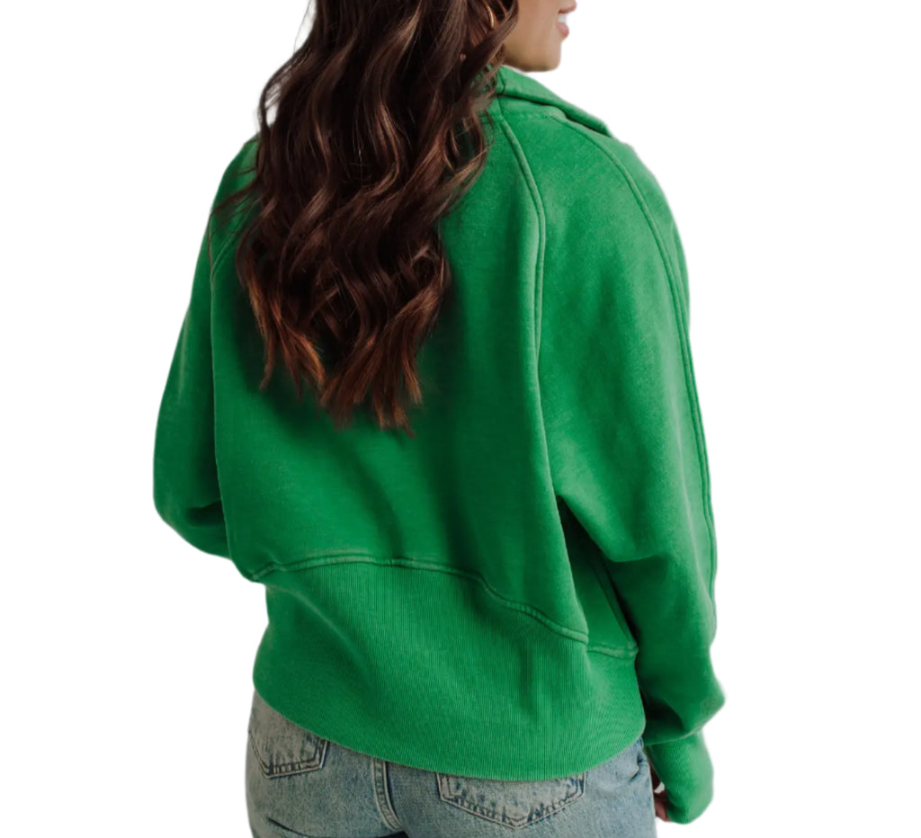 Green Quarter Zip Sweatshirt
