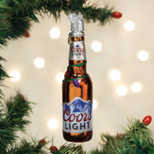 Holiday Coors Light Bottle Ornament  Old World Christmas   