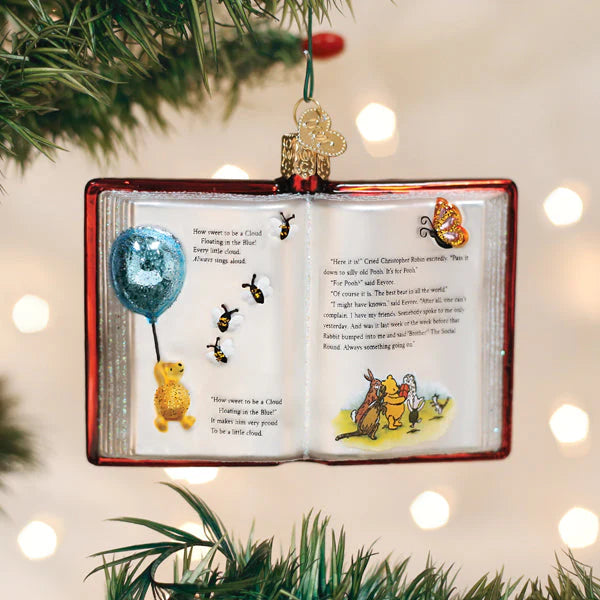 Winnie the Pooh Book Ornament  Old World Christmas   