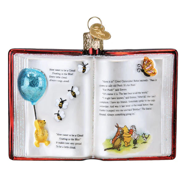 Winnie the Pooh Book Ornament  Old World Christmas   