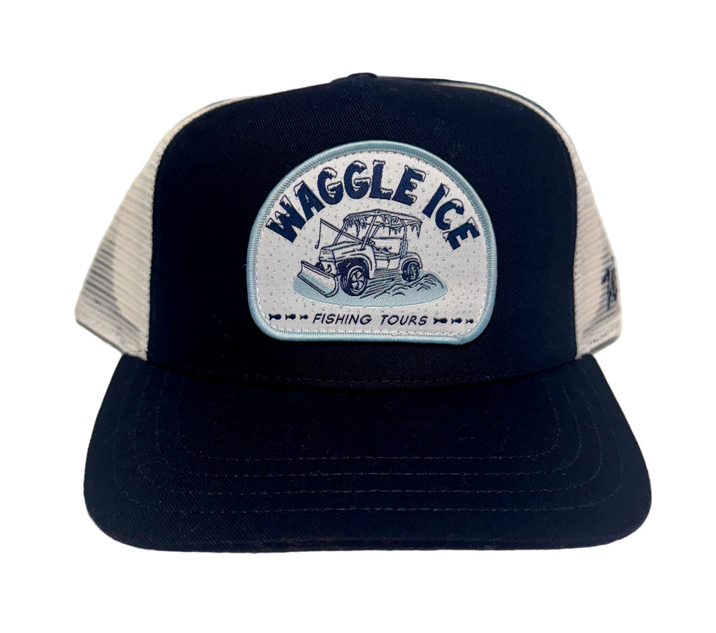 Ice Fishing Tours Trucker Hat by Waggle