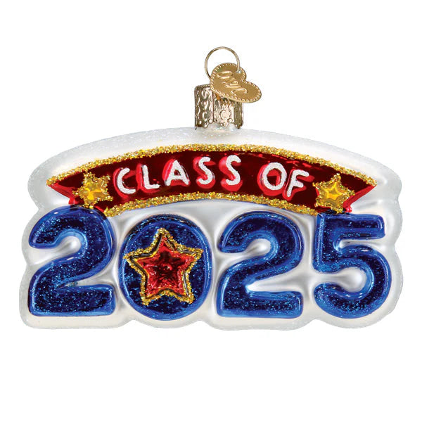 Class of 2025 Glass Ornament  Old World Christmas   