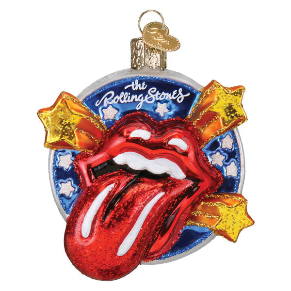 The Rolling Stones Tongue Ornament  Old World Christmas   