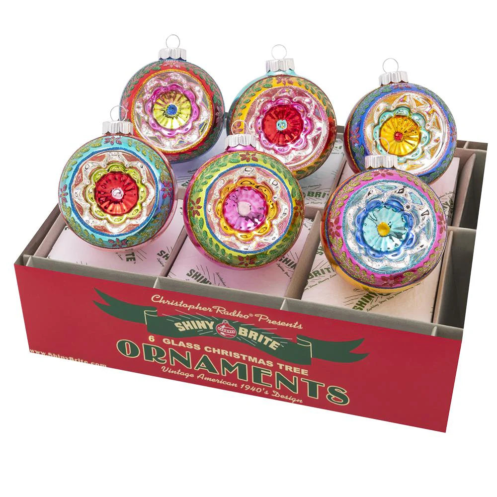 Christmas Confetti Ornaments Reflector Rounds-6ct