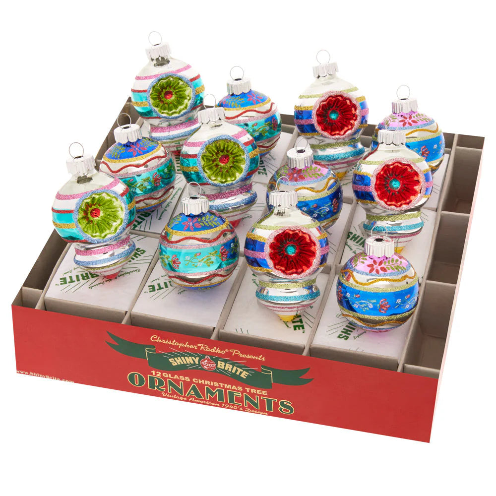 Christmas Confetti Reflector Rounds & Shapes-12ct