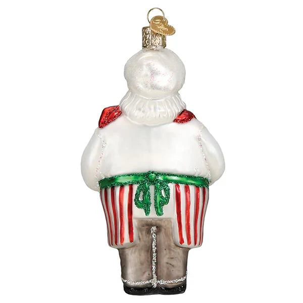 Chef Santa Glass Ornament  Old World Christmas   