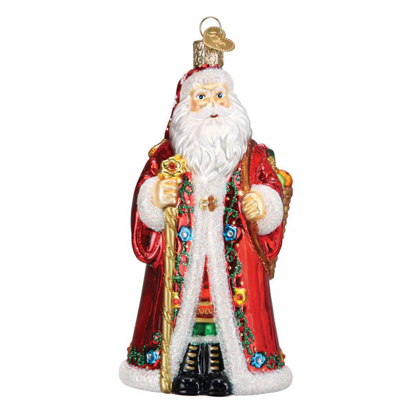 Norwegian Santa Glass Ornament  Old World Christmas   