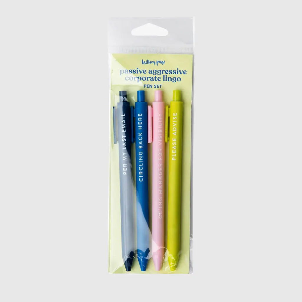 Passive Aggressive Corporate Lingo Pen Set