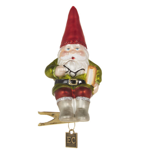 Clip-On Holiday Gnome Ornament  Raz   