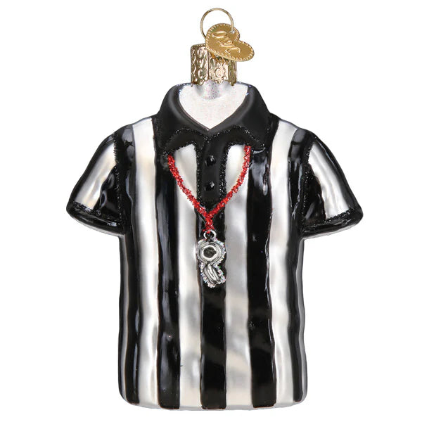 Referee Shirt Glass Ornament  Old World Christmas   