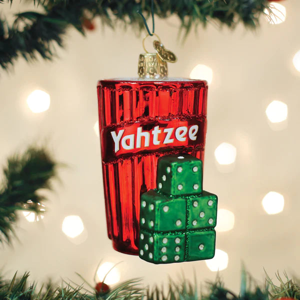 Yahtzee Glass Ornament  Old World Christmas   