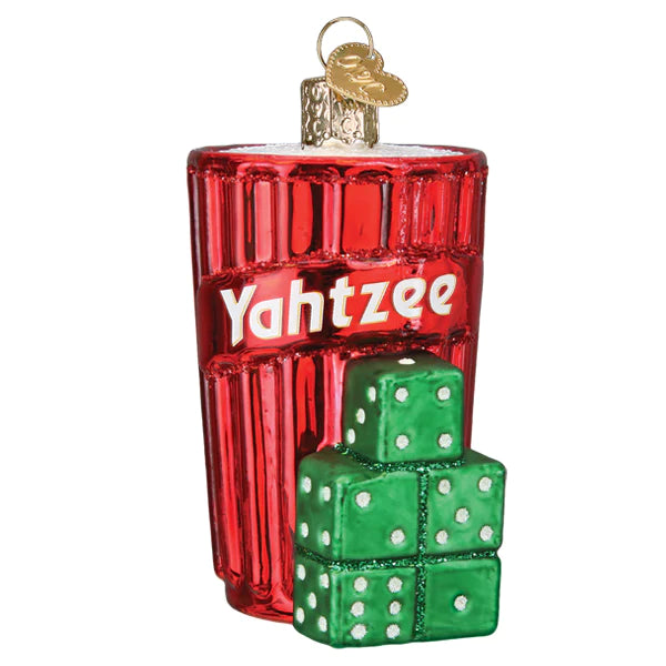 Yahtzee Glass Ornament  Old World Christmas   