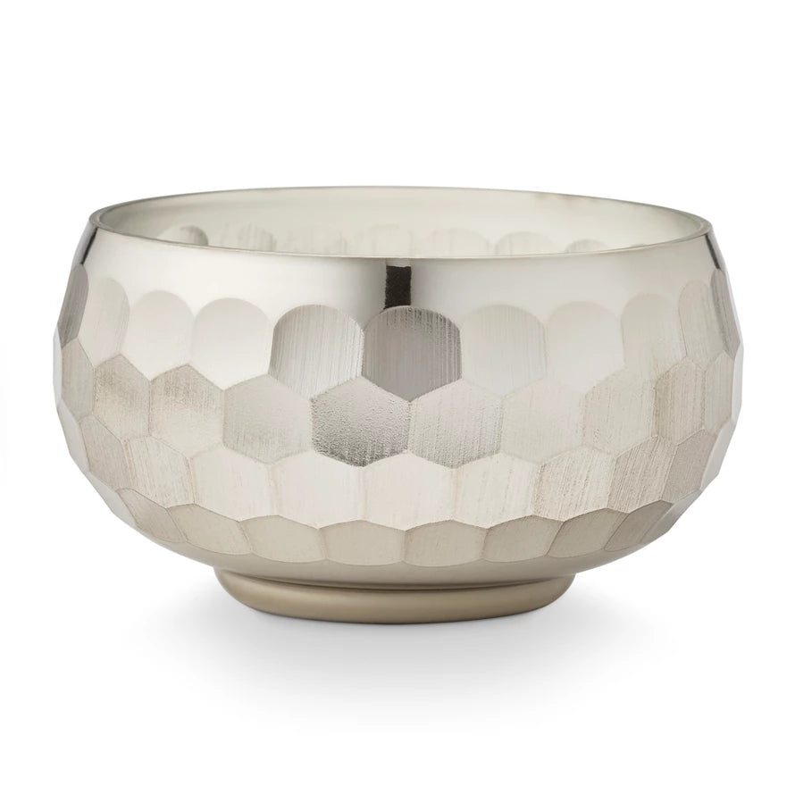 silver Disco Bowl Candle