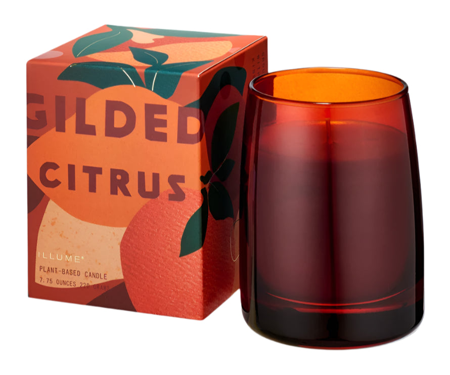 Gilded Citrus glass Candle