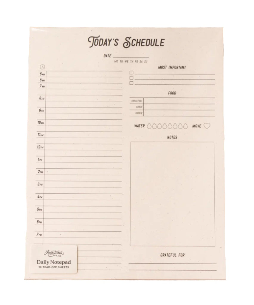 Today's Schedule Notepad