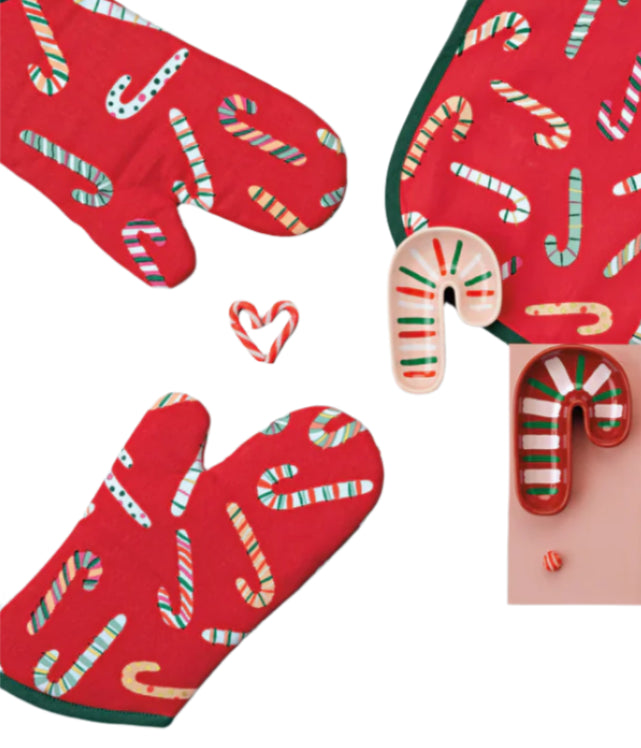 Merry Mints Christmas Oven Mitt Set