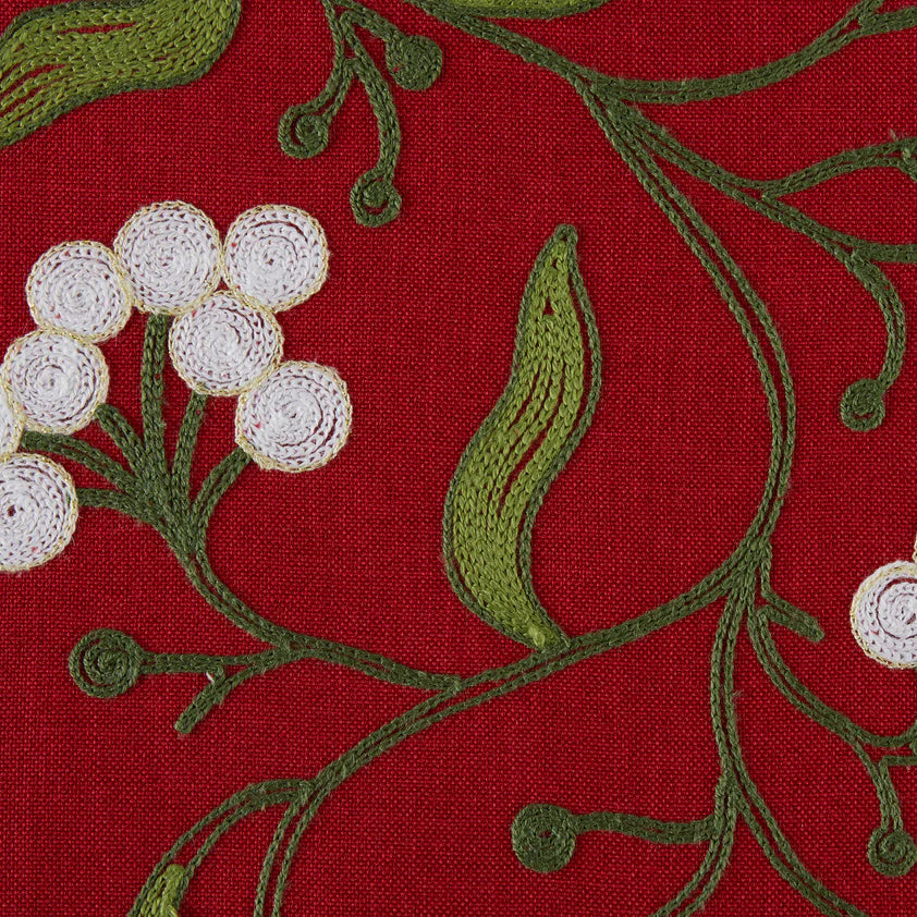 Mistletoe Embroidered Table Runner