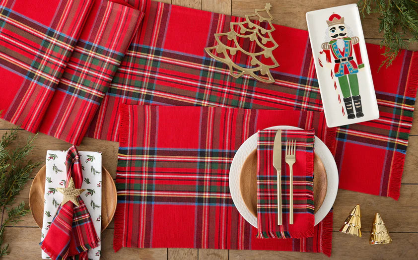 Tis the Season Plaid Table Runner