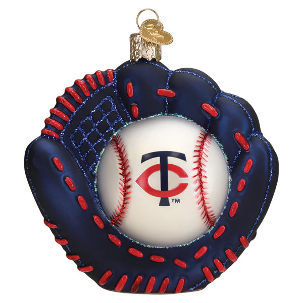 Minnesota Twins Baseball Mitt Ornament  Old World Christmas   