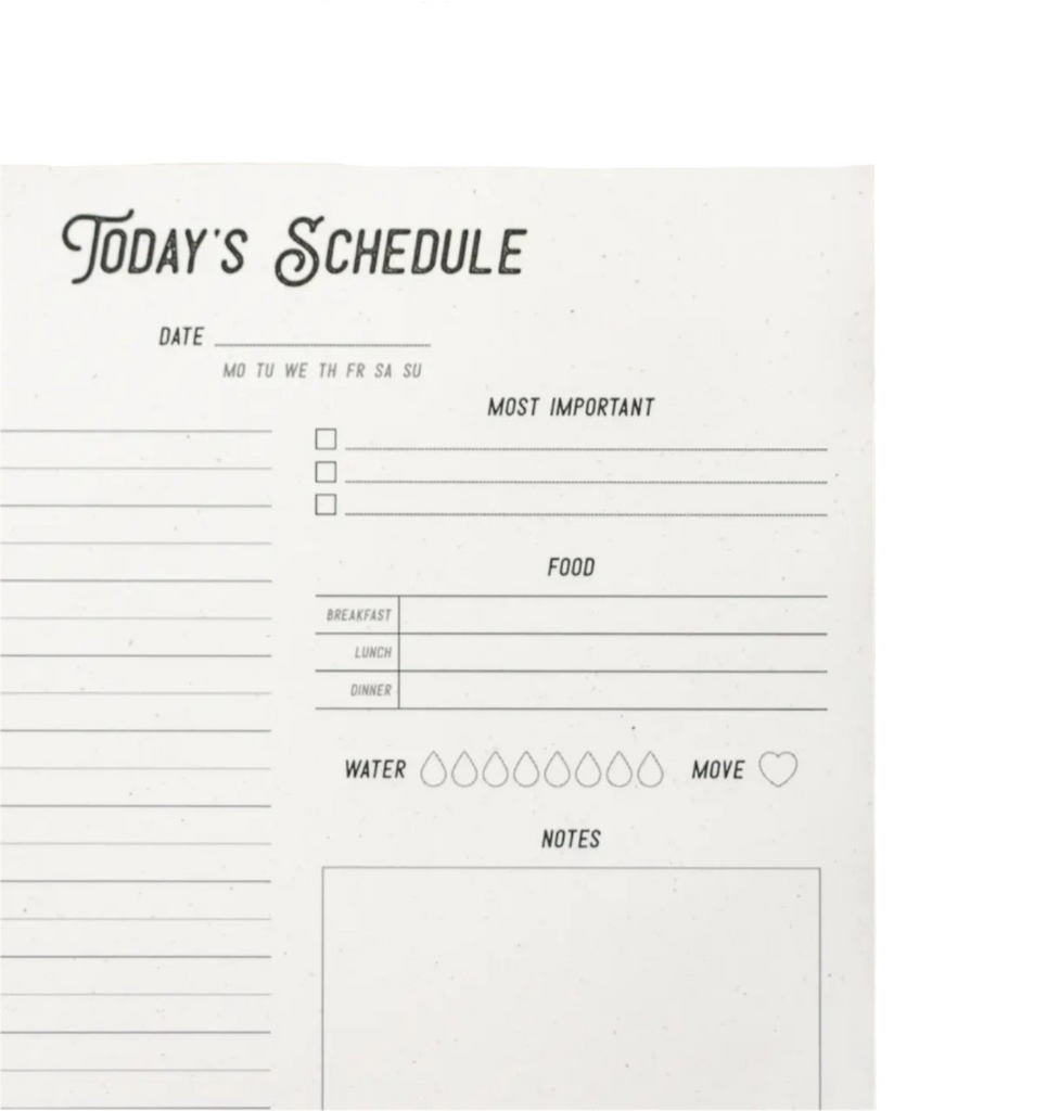 Today's Schedule Notepad
