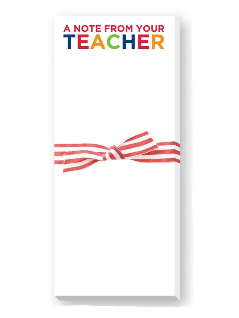 A Note From Your Teacher Skinnie Notepad