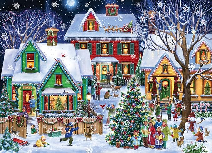 Neighborhood Christmas 1000 Piece Puzzle