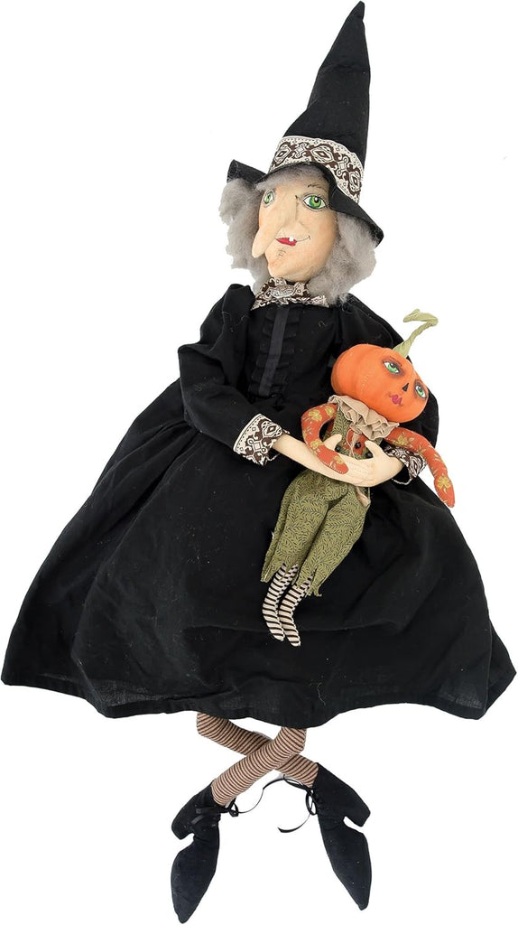 Marleigh Witch & Pumpkin figurine