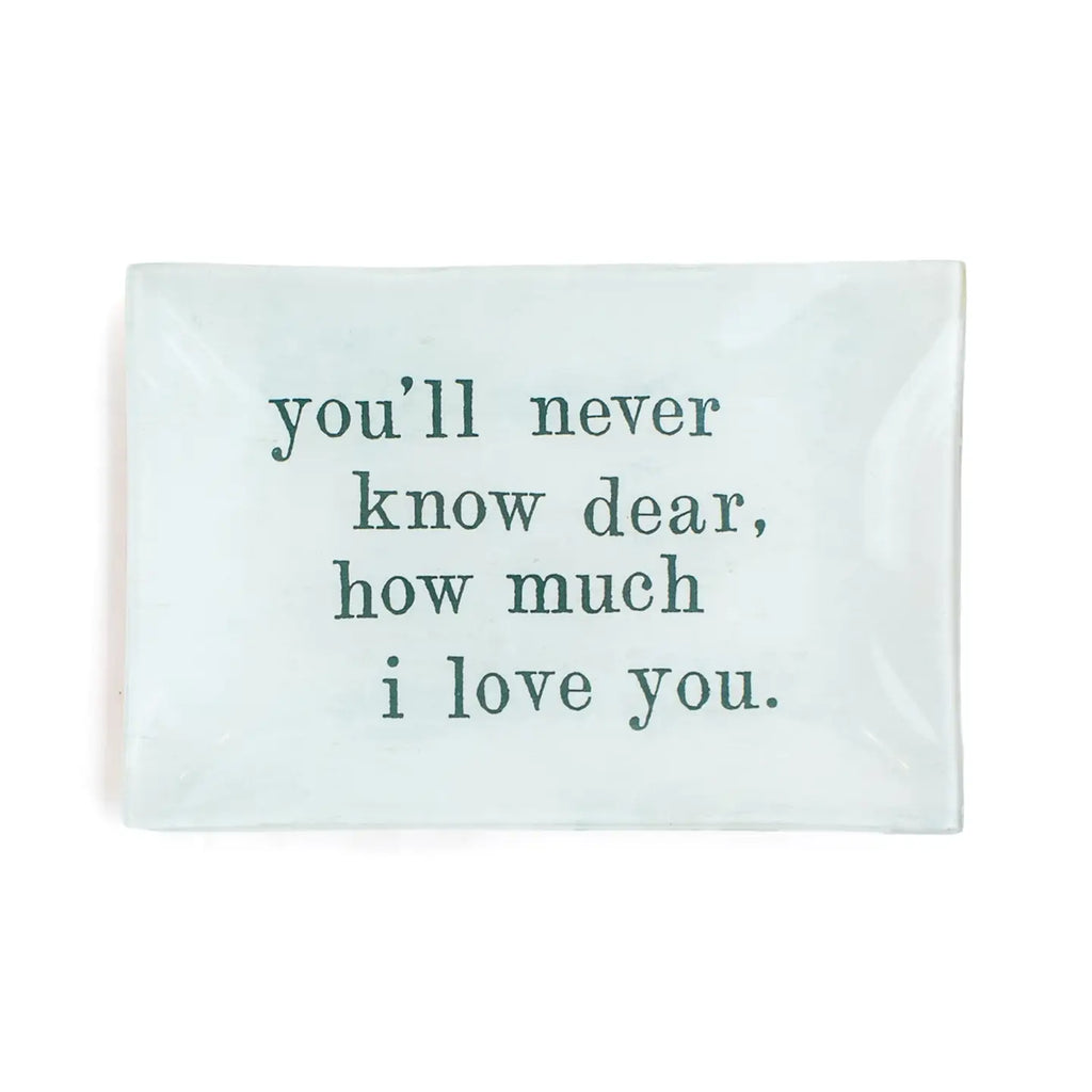Never Know Dear Rectangle Decoupage Plate
